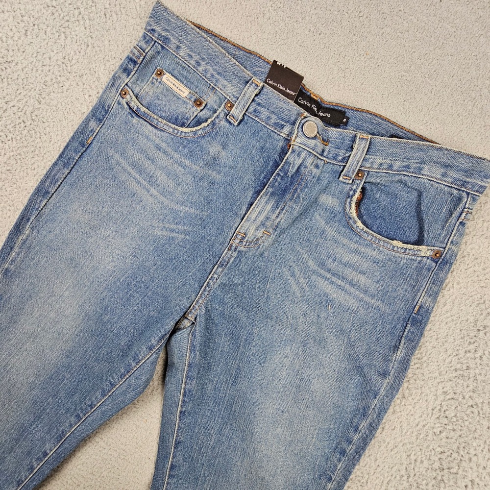 Calvin Klein Jeans Bootcut Womens Size 8 Light Wash Stretch Denim Y2K 90S Retro